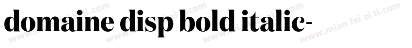 domaine disp bold italic字体转换
